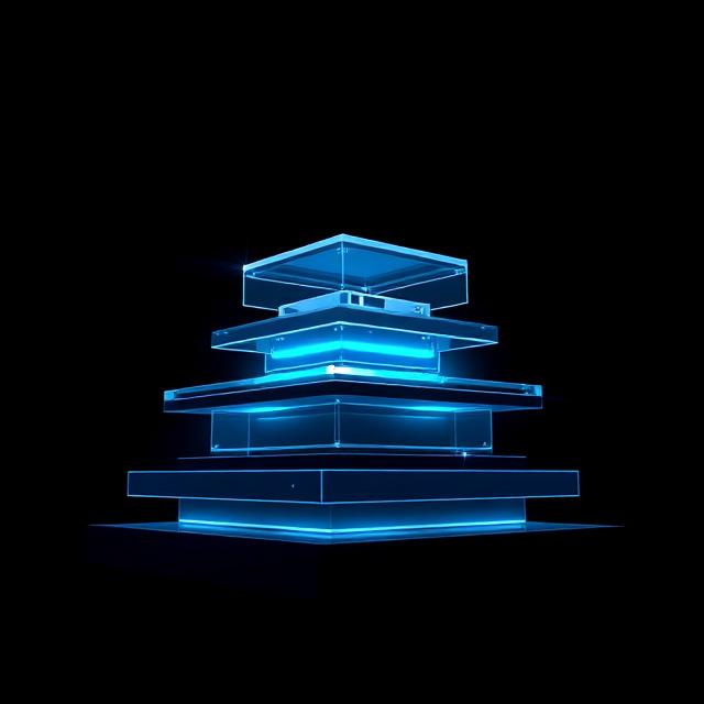 Stacked neon blocks representing disciplined iteration.